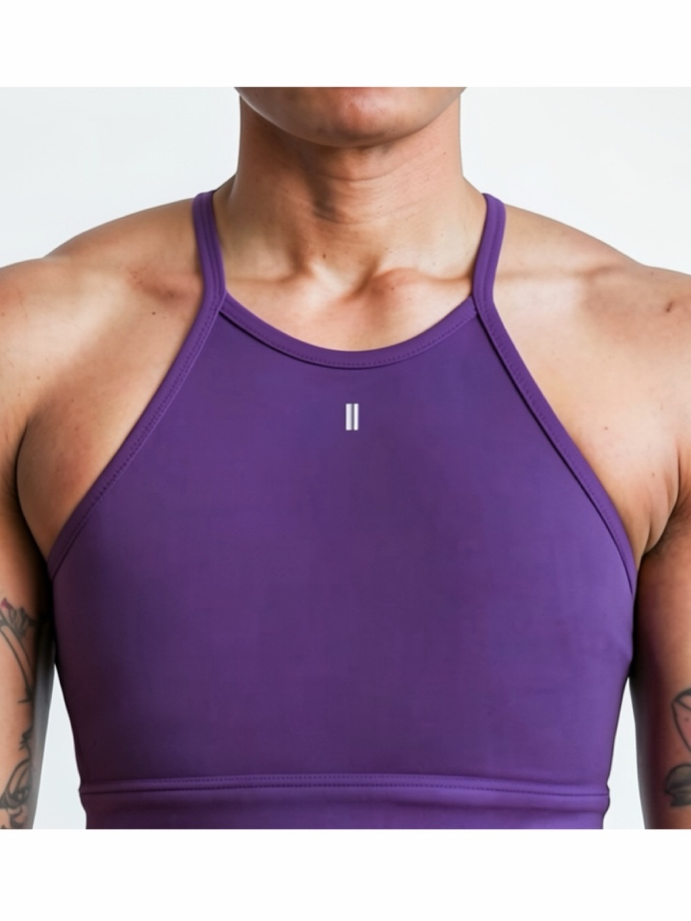 NWT NOBULL Women’s High-Neck Halter Sports Bra - Large - Plum Purple